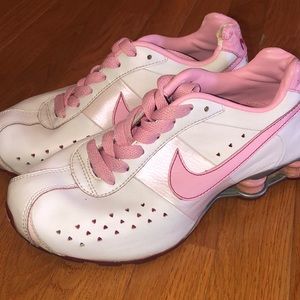 Nike Pink Heart Sneakers Sz 6Y